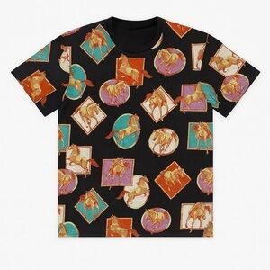 Vintage Topman Retro Pop Art Design Cowboy Graphic Horse Print T-Shirt – Size XL